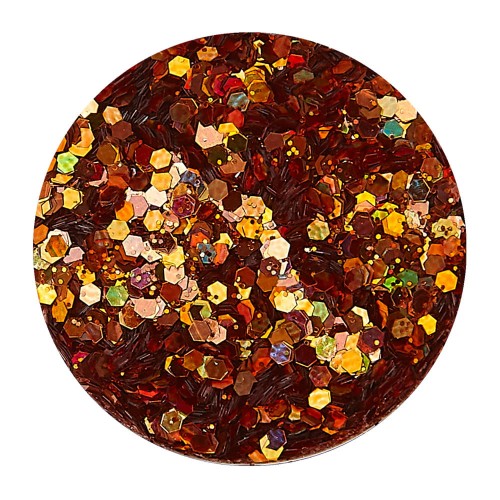 GLA38 Glitter konfetti brokat do żywicy prac kreatywnych 50ml - miedziany