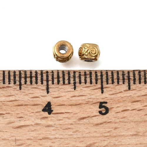 PRM681 Przekładka ozdobna kuleczka koralik metalowy 4mm stal nierdzewna IP złota 18K