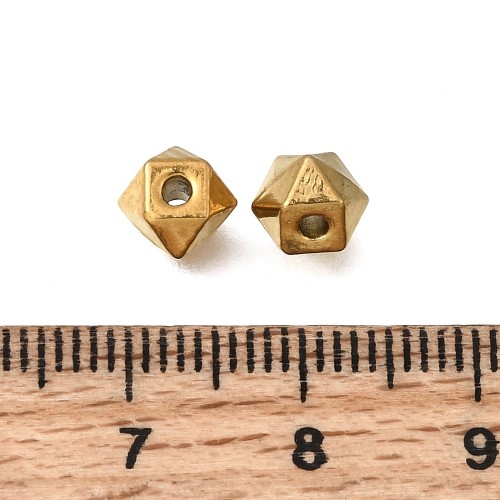 PRM683 Przekładka ozdobna koralik fasetowany 5,5mm stal nierdzewna IP 2szt złota