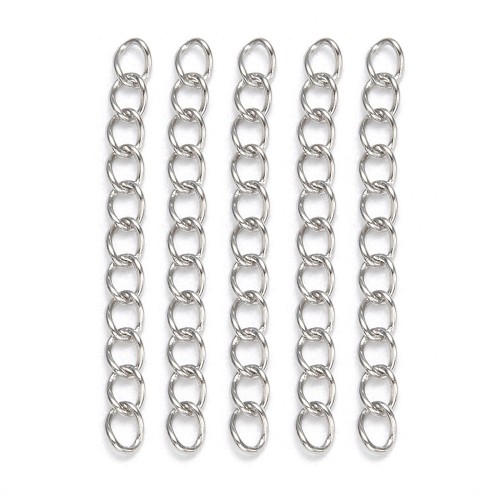 LAN230 Łańcuszek dystansowy regulacyjny 50mm ogniwa 3x4mm stal nierdzewna