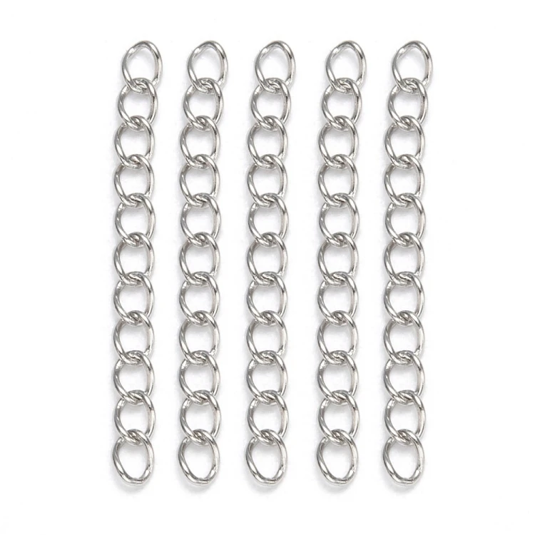 LAN230 Łańcuszek dystansowy regulacyjny 50mm ogniwa 3x4mm stal nierdzewna