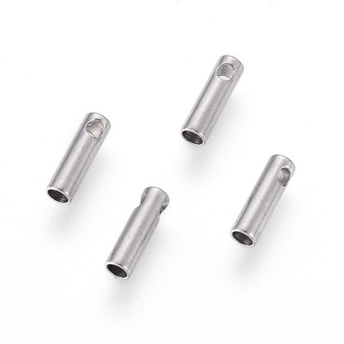 KRZ128 Zakończenie końcówka rzemienia sznurka 1,5mm 4szt stal nierdzewna