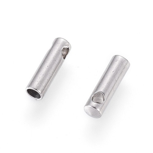 KRZ128 Zakończenie końcówka rzemienia sznurka 1,5mm 4szt stal nierdzewna