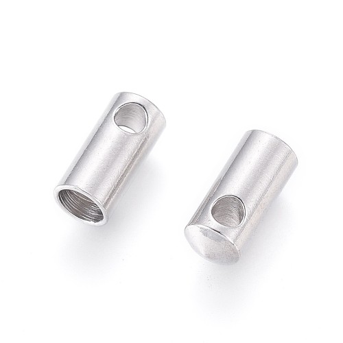 KRZ131 Zakończenie końcówka rzemienia sznurka 3,5mm 4szt stal nierdzewna