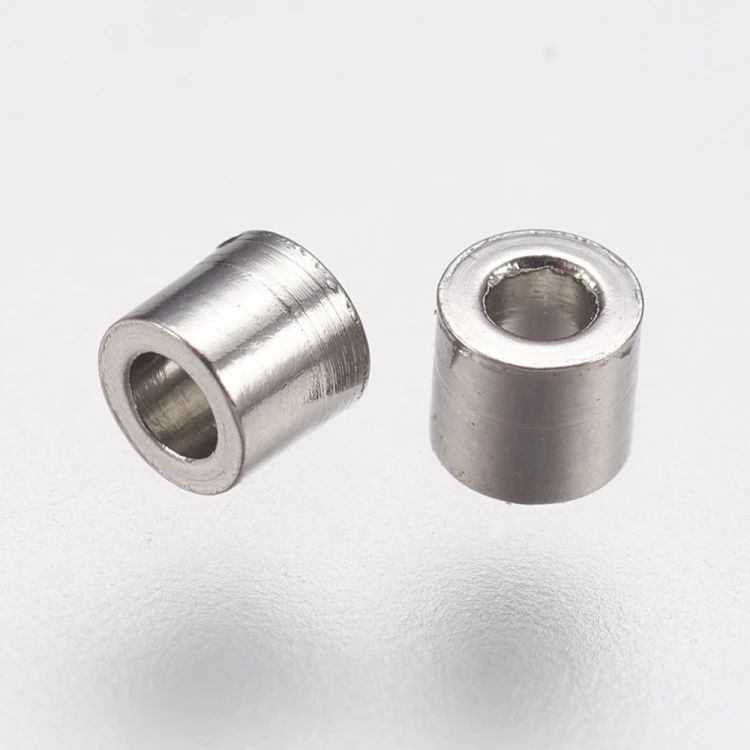 ZACR33 Zaciski rurki końcówki do sznurków rzemieni stal nierdzewna 2x2mm 10szt