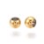 kpm60 Koraliki kuleczki przekładki 4x3mm 10szt stal nierdzewna PVD złote 18K