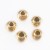 kpm61 Koraliki kuleczki przekładki 4x3,3mm 5szt stal nierdzewna IP złote