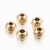 kpm61 Koraliki kuleczki przekładki 4x3,3mm 5szt stal nierdzewna IP złote