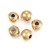 kpm63 Koraliki kuleczki przekładki 3x2mm 5szt stal nierdzewna IP złote 18K