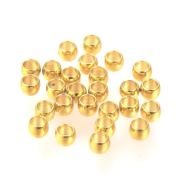 kos22 Kuleczka przekładka zaciskowa 2x1,5mm 10szt stal nierdzewna IP złota 18K