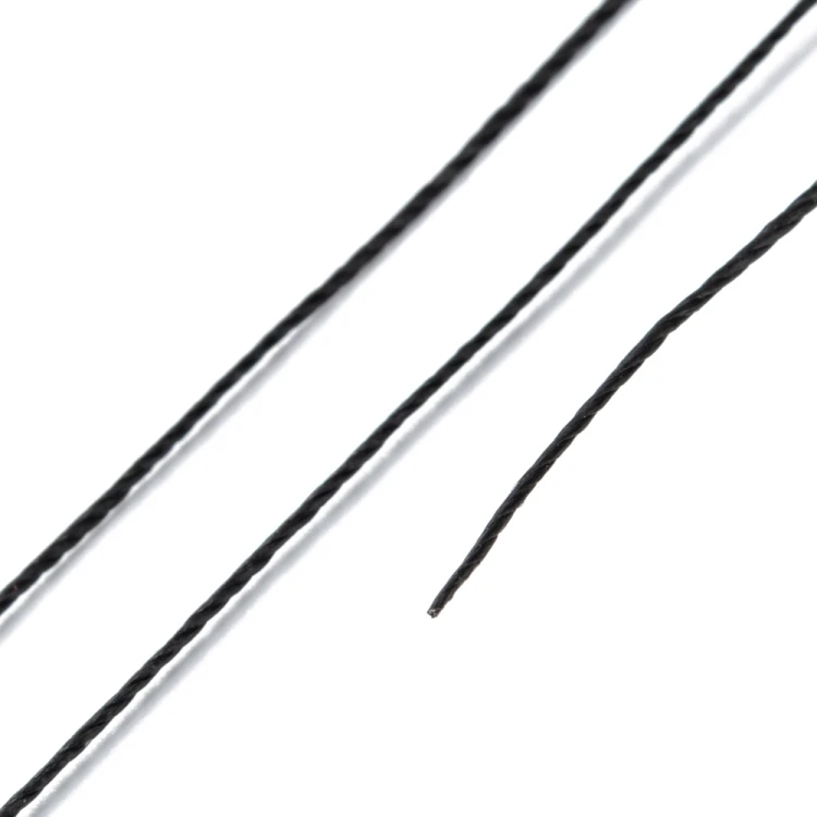 SSK22 Sznurek skręcany woskowany 0,55mm szpula 120m - czarny
