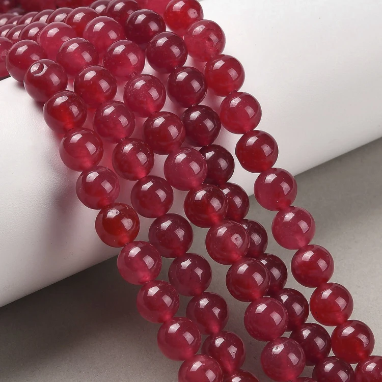 JAD182 Jadeit kamień naturalny koraliki kule 8mm sznur 48szt