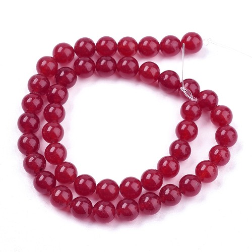 JAD182 Jadeit kamień naturalny koraliki kule 8mm sznur 48szt