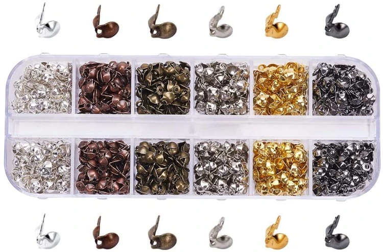 ZPF85 Końcówki zakończenia łapaczki dziewczynki 8x4mm/3mm 560szt. 6 kolorów