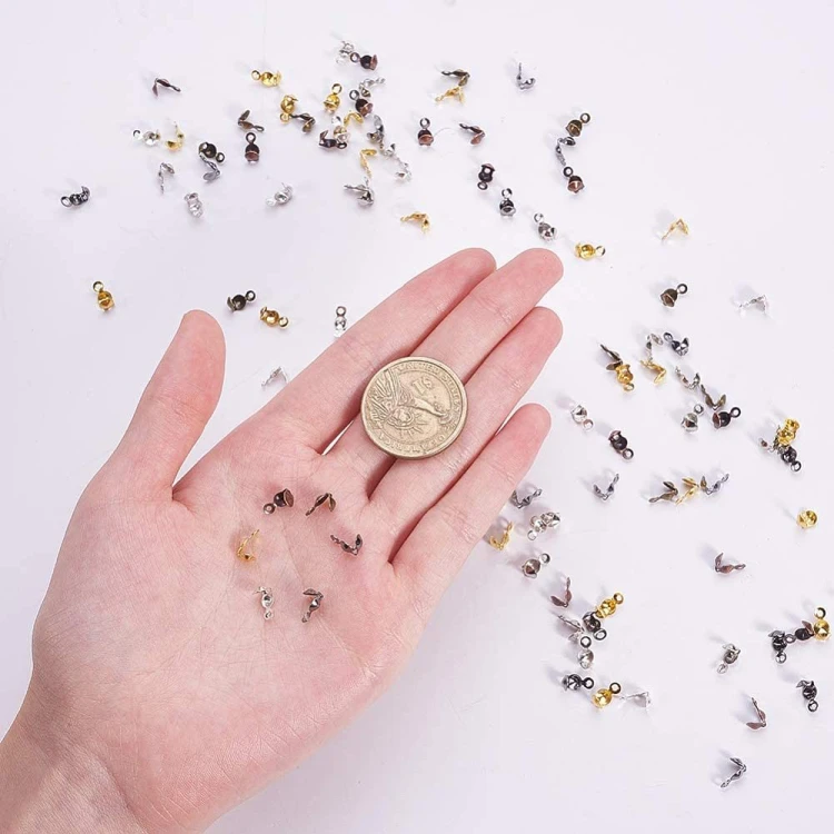 ZPF85 Końcówki zakończenia łapaczki dziewczynki 8x4mm/3mm 560szt. 6 kolorów