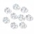 KS146 Koraliki szklane koniczynki 10x10mm 20szt transparentne AB