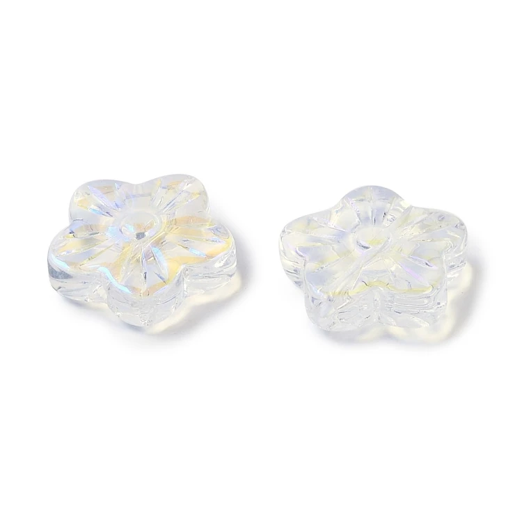 KS150 Koraliki szklane kwiatuszki 13x5mm 50szt mix kolor