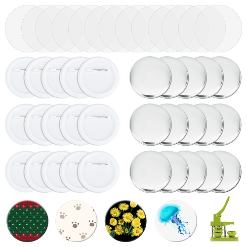 BBR55 Metalowe bazy komponenty do broszek przypinek 58mm z agrafką button diy 100szt