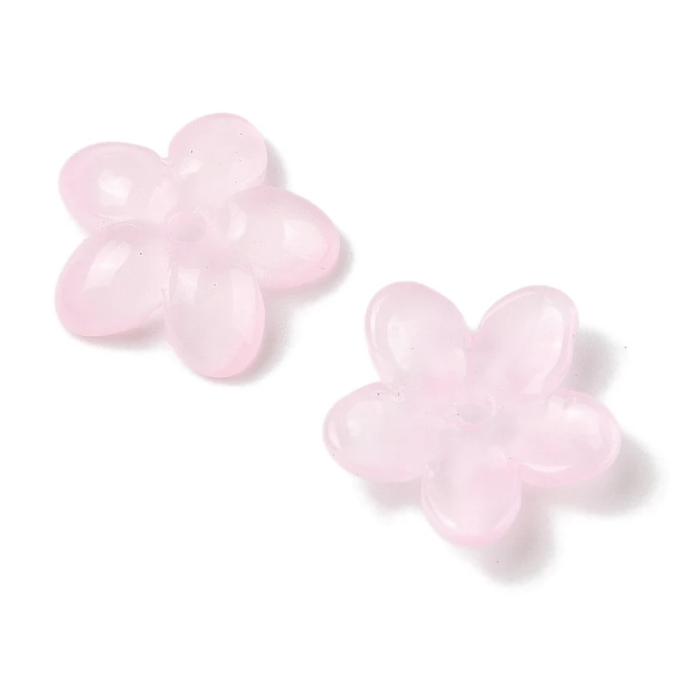 KS151 Koraliki szklane kwiatuszki 15,5mm 50szt mix kolor
