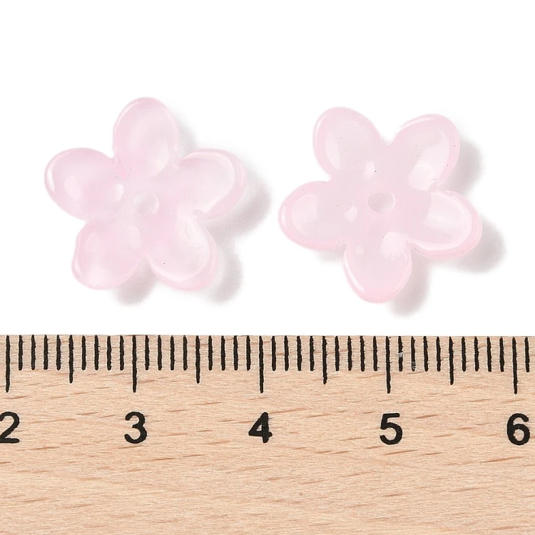 KS151 Koraliki szklane kwiatuszki 15,5mm 50szt mix kolor