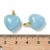 ZKA120 Zawieszka serce 15x18mm wisior z kamieniem naturalnym akwamarynem