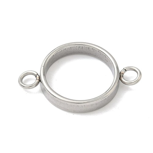 BEZ505 Zawieszka ramka do żywicy spinka do mankietu 22x14mm stal nierdzewna