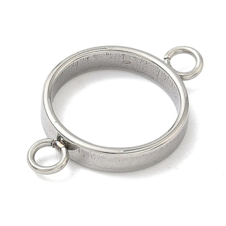 BEZ505 Zawieszka ramka do żywicy spinka do mankietu 22x14mm stal nierdzewna