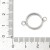 BEZ505 Zawieszka ramka do żywicy spinka do mankietu 22x14mm stal nierdzewna