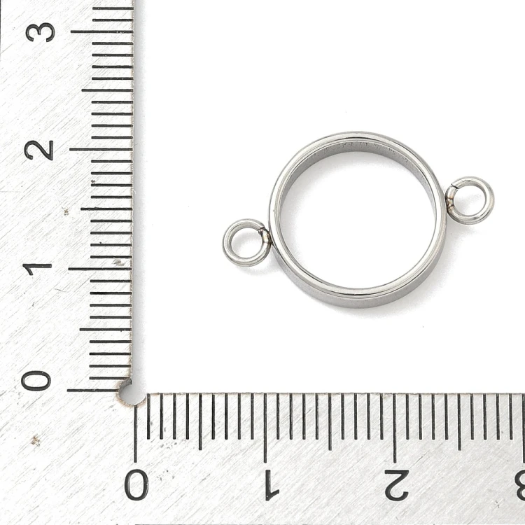 BEZ505 Zawieszka ramka do żywicy spinka do mankietu 22x14mm stal nierdzewna