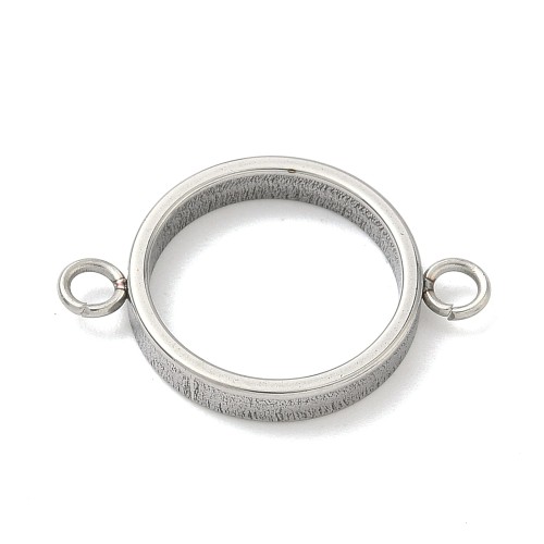 BEZ506 Zawieszka ramka do żywicy spinka do mankietu 24x16mm stal nierdzewna
