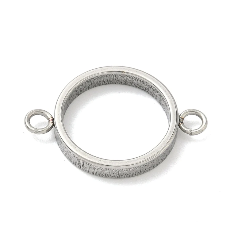 BEZ506 Zawieszka ramka do żywicy spinka do mankietu 24x16mm stal nierdzewna