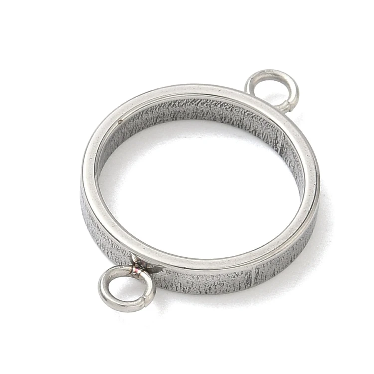 BEZ506 Zawieszka ramka do żywicy spinka do mankietu 24x16mm stal nierdzewna
