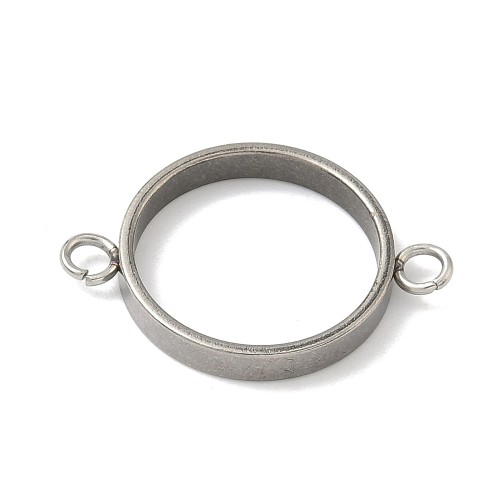 BEZ507 Zawieszka ramka do żywicy spinka do mankietu 26x18mm stal nierdzewna