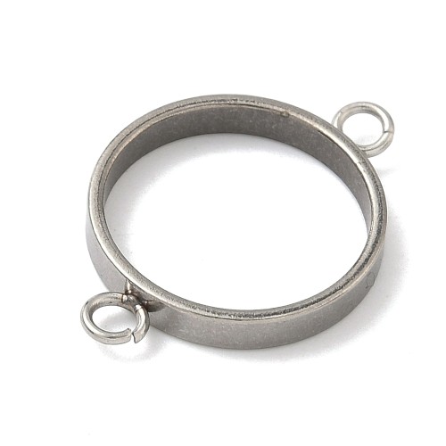 BEZ507 Zawieszka ramka do żywicy spinka do mankietu 26x18mm stal nierdzewna
