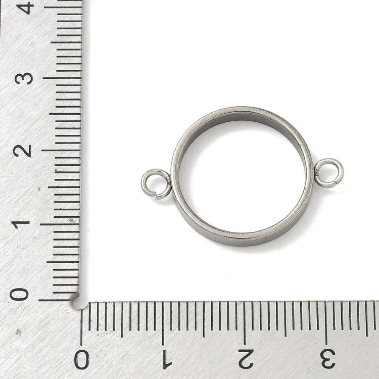 BEZ507 Zawieszka ramka do żywicy spinka do mankietu 26x18mm stal nierdzewna