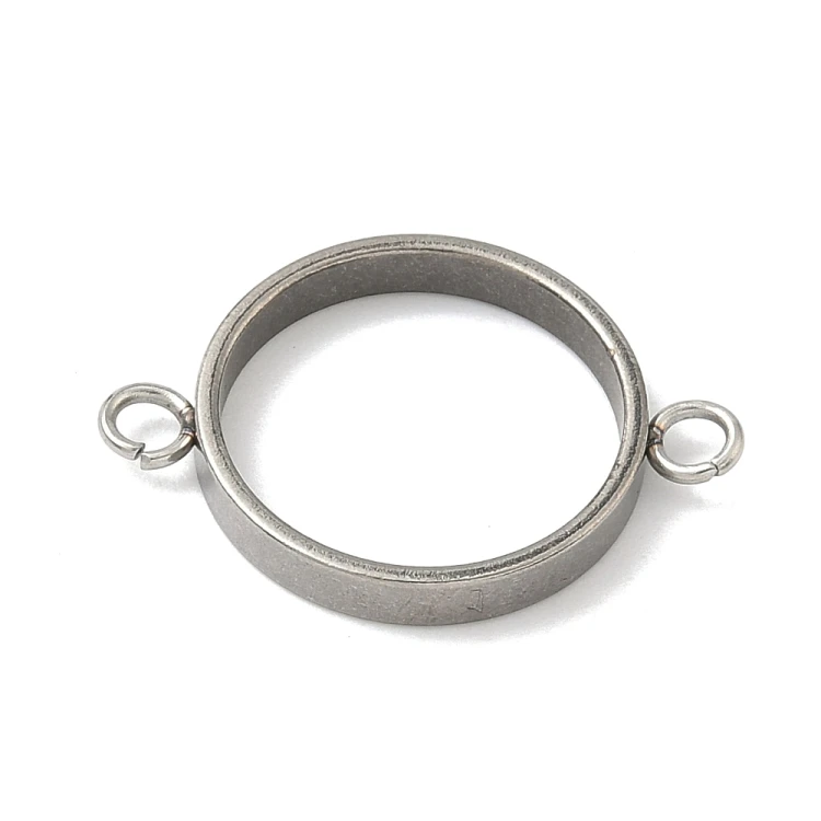 BEZ508 Zawieszka ramka do żywicy spinka do mankietu 28x20mm stal nierdzewna
