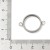 BEZ508 Zawieszka ramka do żywicy spinka do mankietu 28x20mm stal nierdzewna