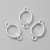 BEZ509 Zawieszka ramka do żywicy łącznik 18x10mm srebrna