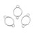 BEZ509 Zawieszka ramka do żywicy łącznik 18x10mm srebrna