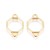 BEZ510 Zawieszka ramka do żywicy łącznik plaster miodu 17x12mm złota 2szt