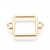 BEZ513 Zawieszka ramka do żywicy łącznik kwadrat 17x12mm złota 2szt