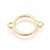 BEZ514 Zawieszka ramka do żywicy łącznik okrągła 18x12mm złota 2szt