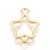 BEZ515 Zawieszka ramka do żywicy łącznik okrągła 16x12mm złota 2szt