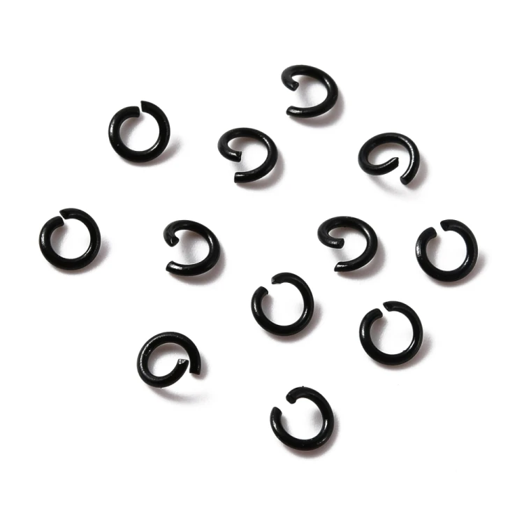 OG133 Ogniwa kółka kółeczka 6mm/1mm 50szt czarne