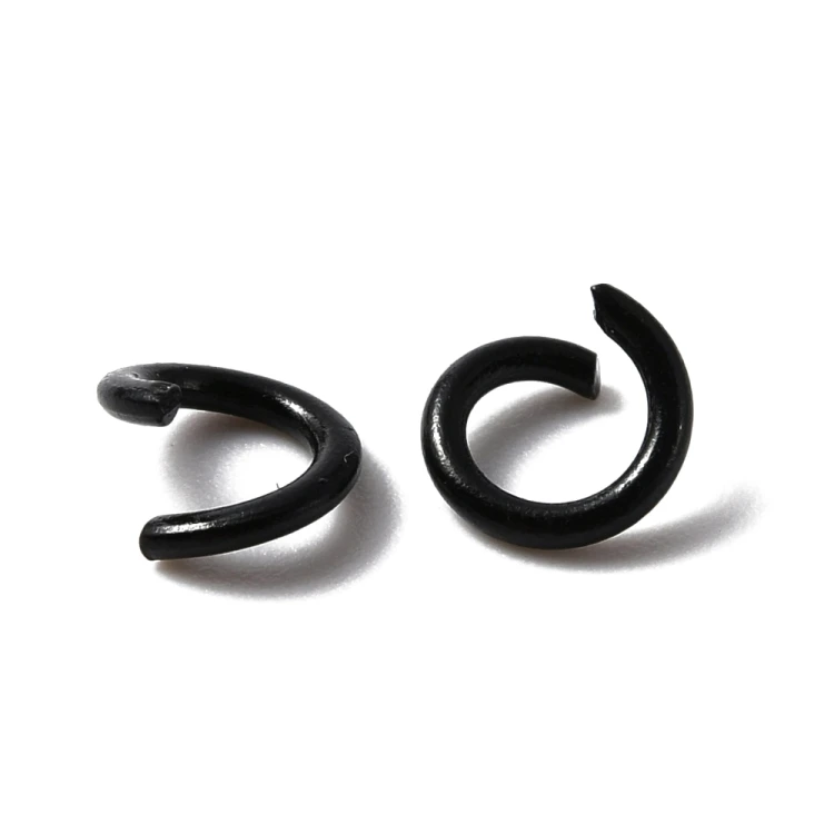 OG133 Ogniwa kółka kółeczka 6mm/1mm 50szt czarne