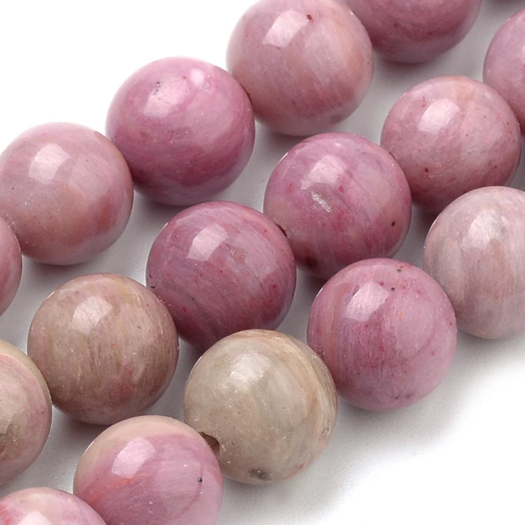 RD13 Rodonit kamień naturalny koraliki kule 6mm sznur 59szt