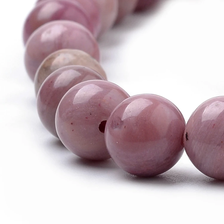RD13 Rodonit kamień naturalny koraliki kule 6mm sznur 59szt