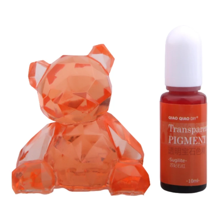 Pigment barwnik do żywicy transparentny 10ml - sugilite pomarańczowy
