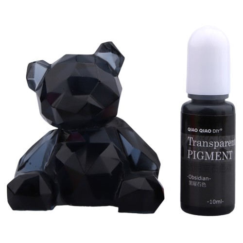Pigment barwnik do żywicy transparentny 10ml - obsidian czarny black