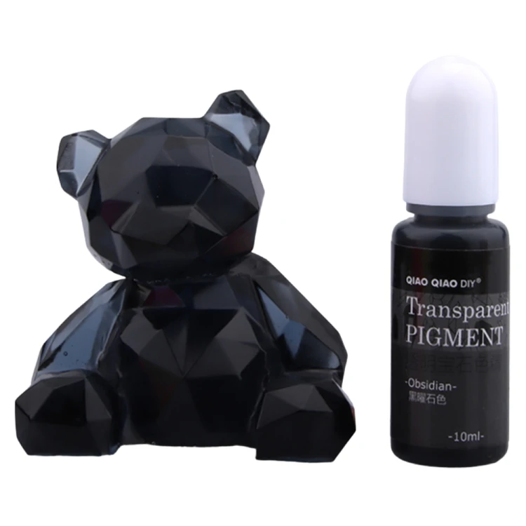 Pigment barwnik do żywicy transparentny 10ml - obsidian czarny black